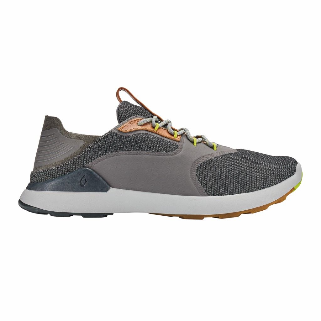 Olukai Men's Nihoa Li Sneaker - Poi / Charcoal US183-642